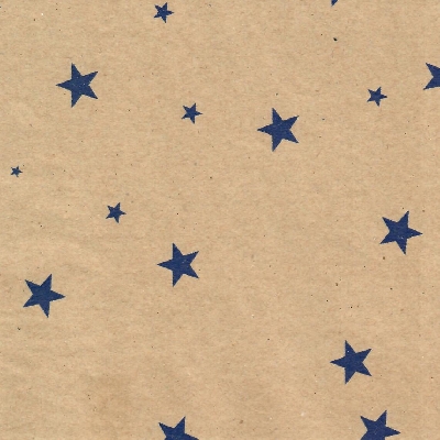 PAPEL DE REGALO KRAFT ESTRELLITA AZUL